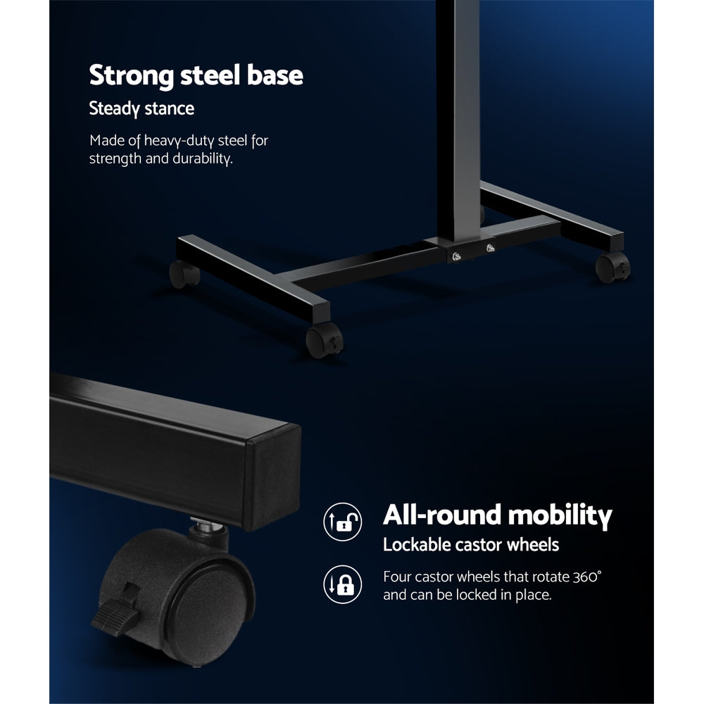 Adjustable Computer Stand with Cooler Fan - Black freeshipping - Awezingly