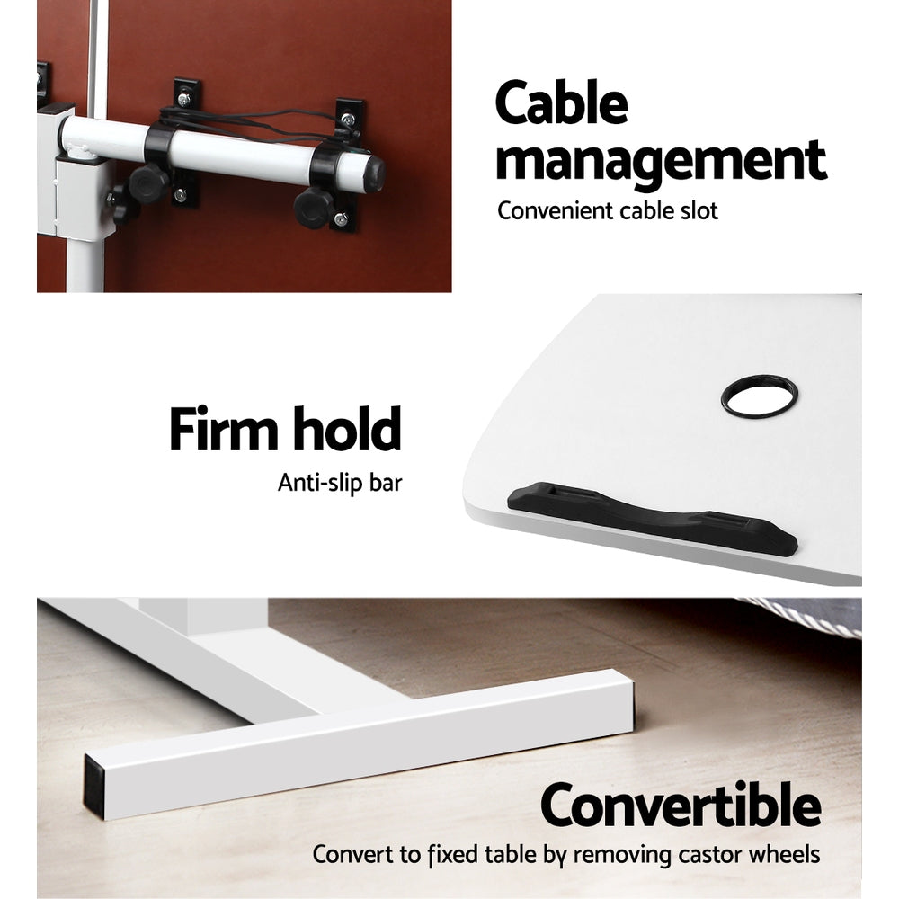 Adjustable Computer Stand with Cooler Fan - White freeshipping - Awezingly