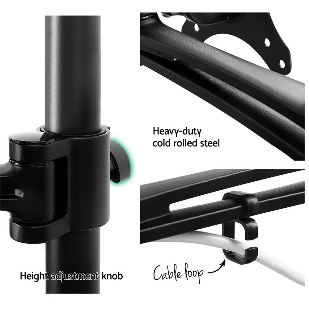 Adjustable Monitor Arm Desk Mounted - Black freeshipping - Awezingly