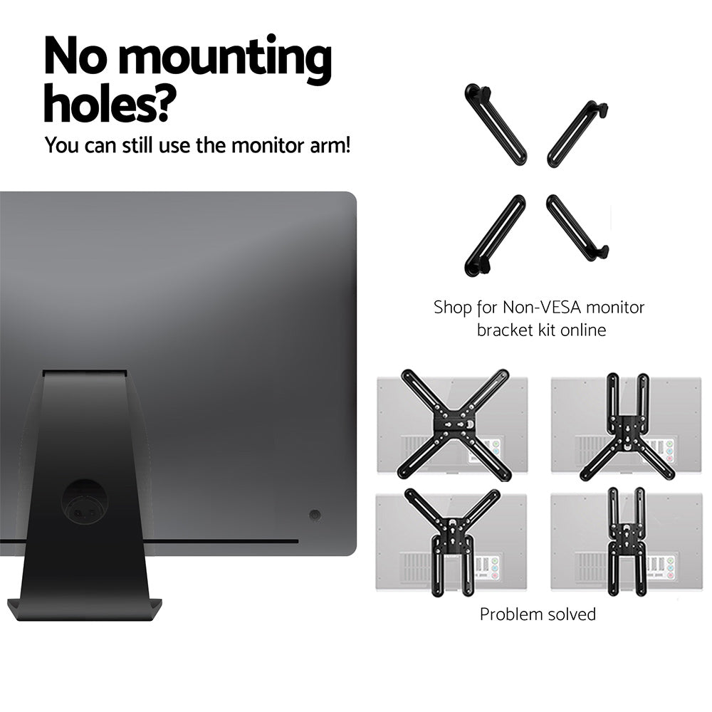 Adjustable Monitor Arm Desk Mounted - Black freeshipping - Awezingly