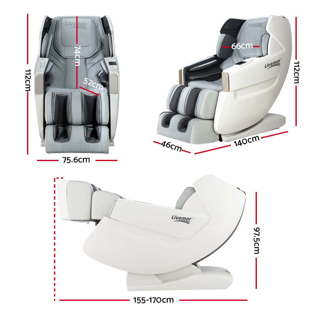 Livemor Massage Chair Electric Zero Gravity Bed Recliner Kneading Massager Livemor
