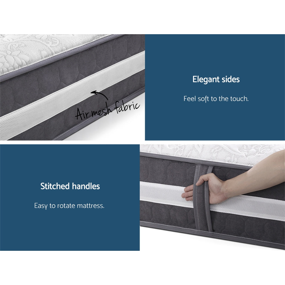 Giselle King Single Mattress Bed Size 7 Zone Pocket Spring Medium Firm Foam 30cm Giselle Bedding
