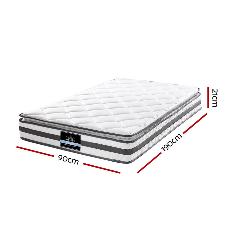 Giselle Bedding Normay Bonnell Spring Mattress 21cm Thick – Single Giselle Bedding