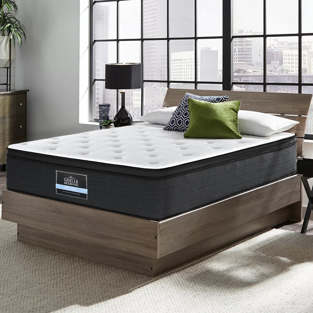 Giselle Bedding KING Mattress Bed 7 Zone Euro Top Pocket Spring Firm Foam Giselle Bedding