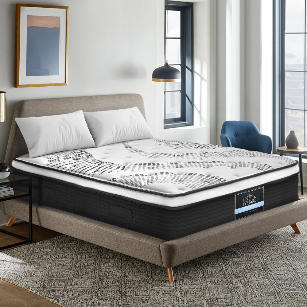 Giselle Bedding Como Euro Top Pocket Spring Mattress 32cm Thick King Giselle Bedding