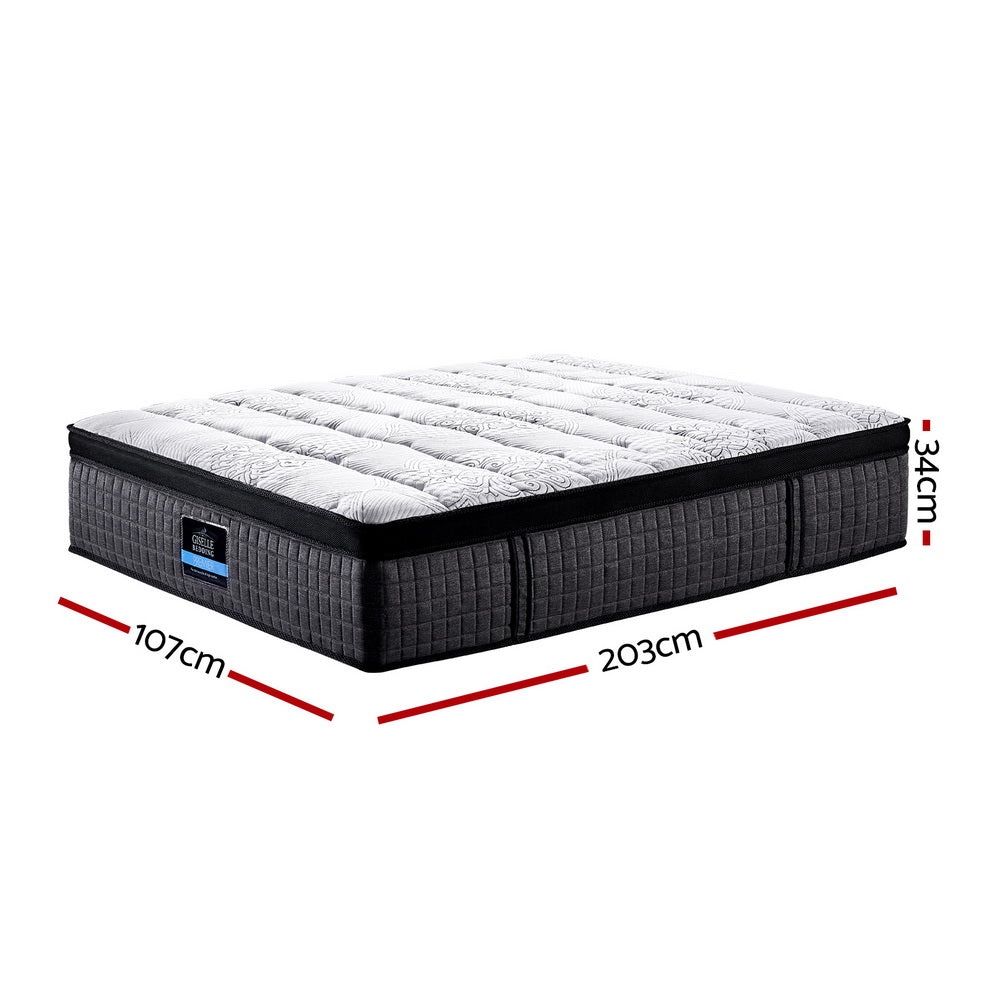 Giselle Mattress 9 Zone Pocket Spring Latex Foam Medium Firm 34cm King Single Giselle Bedding