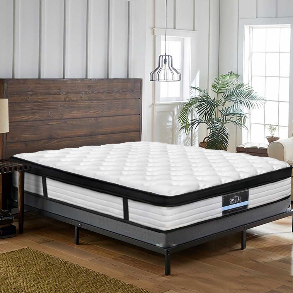 Giselle Bedding Devon Euro Top Pocket Spring Mattress 31cm Thick Double Giselle Bedding