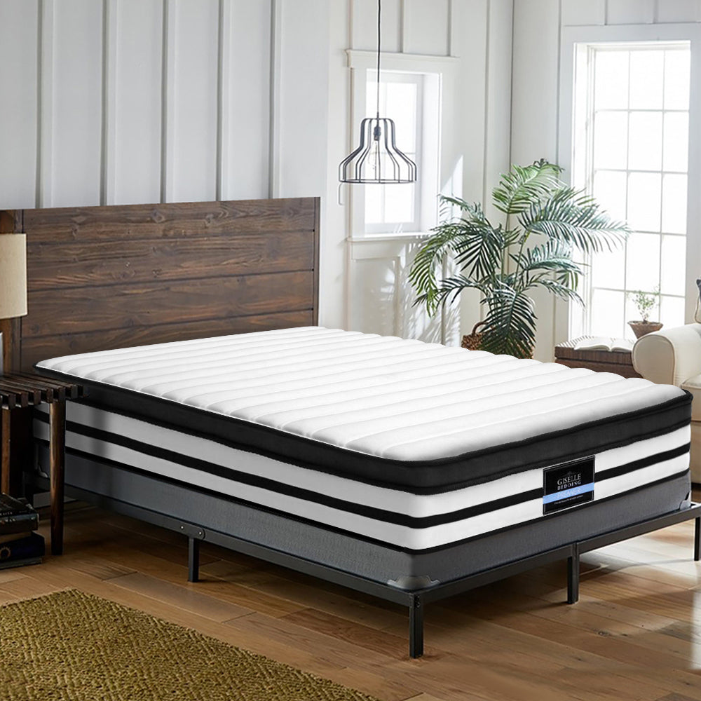 Giselle Bedding DOUBLE Size Bed Mattress Euro Top Pocket Spring Foam 27CM Giselle Bedding