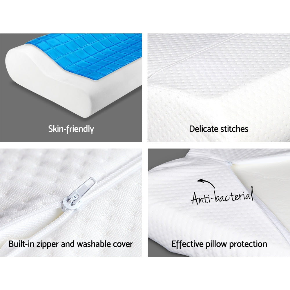 Giselle Bedding Set of 2 Cool Gell Memory Foam Pillows freeshipping - Awezingly