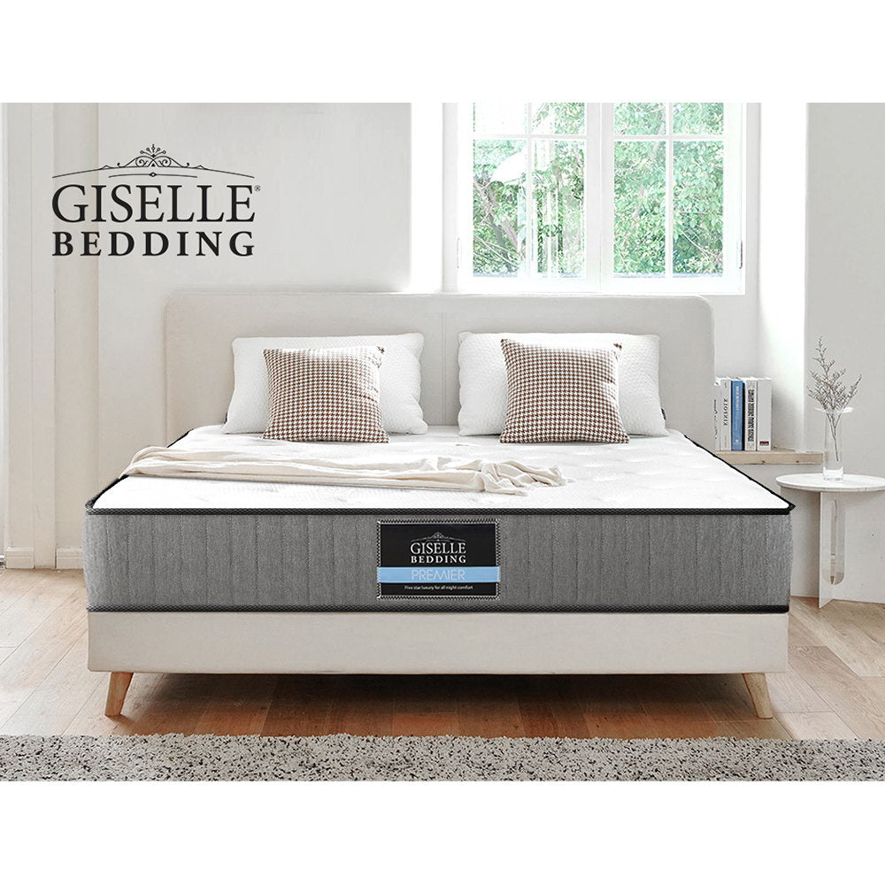 Giselle Bedding King Mattress Extra Firm Pocket Spring Foam Super Firm 23cm Giselle Bedding