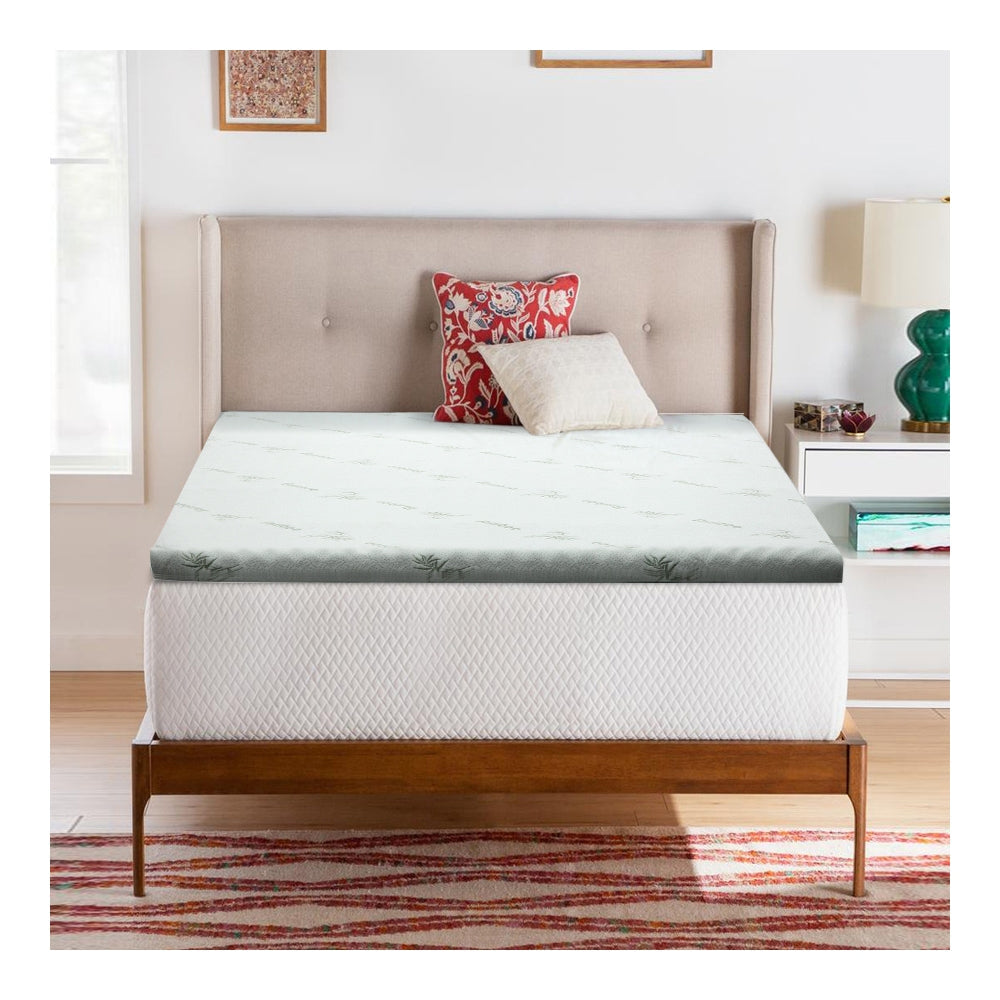Giselle Bedding Cool Gel Memory Foam Mattress Topper w/Bamboo Cover 8cm - Single Giselle Bedding