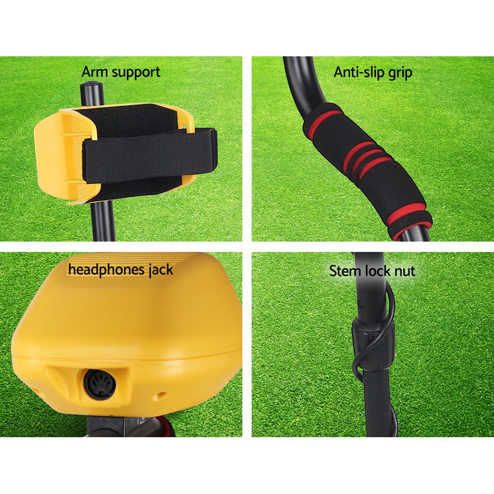 LCD Screen Metal Detector with Headphones - Yellow freeshipping - Awezingly