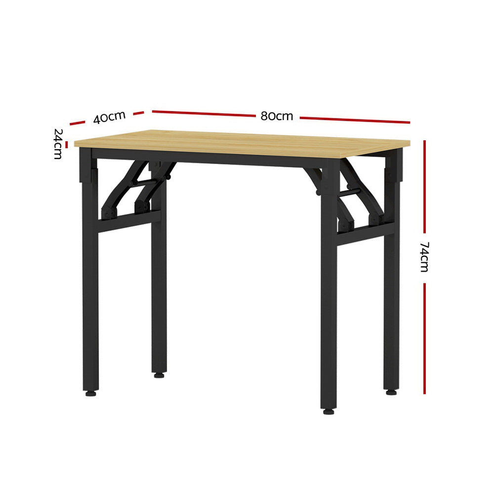 Artiss Computer Desk Laptop Table Bookshelf Desk Storage Rack Office Study Oak Artiss