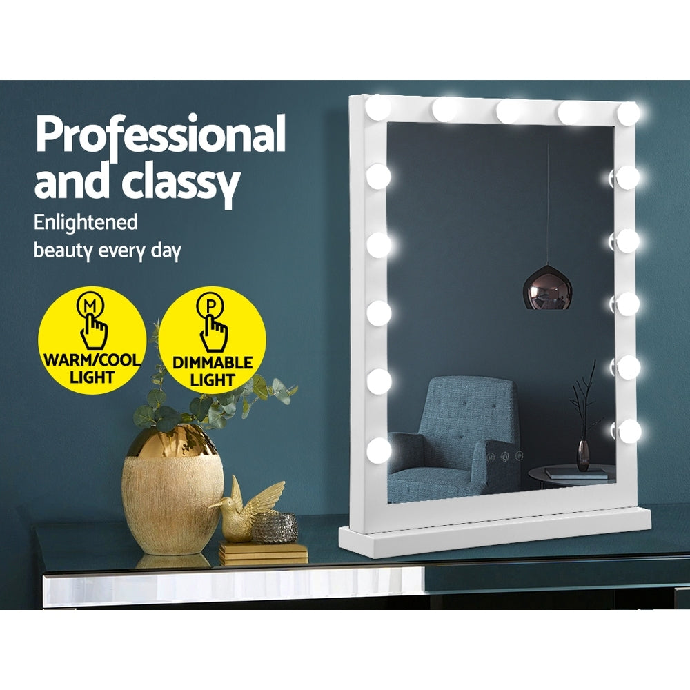 Embellir Hollywood Makeup Mirror With Light 15 LED Bulbs Vanity Lighted Stand freeshipping - Awezingly