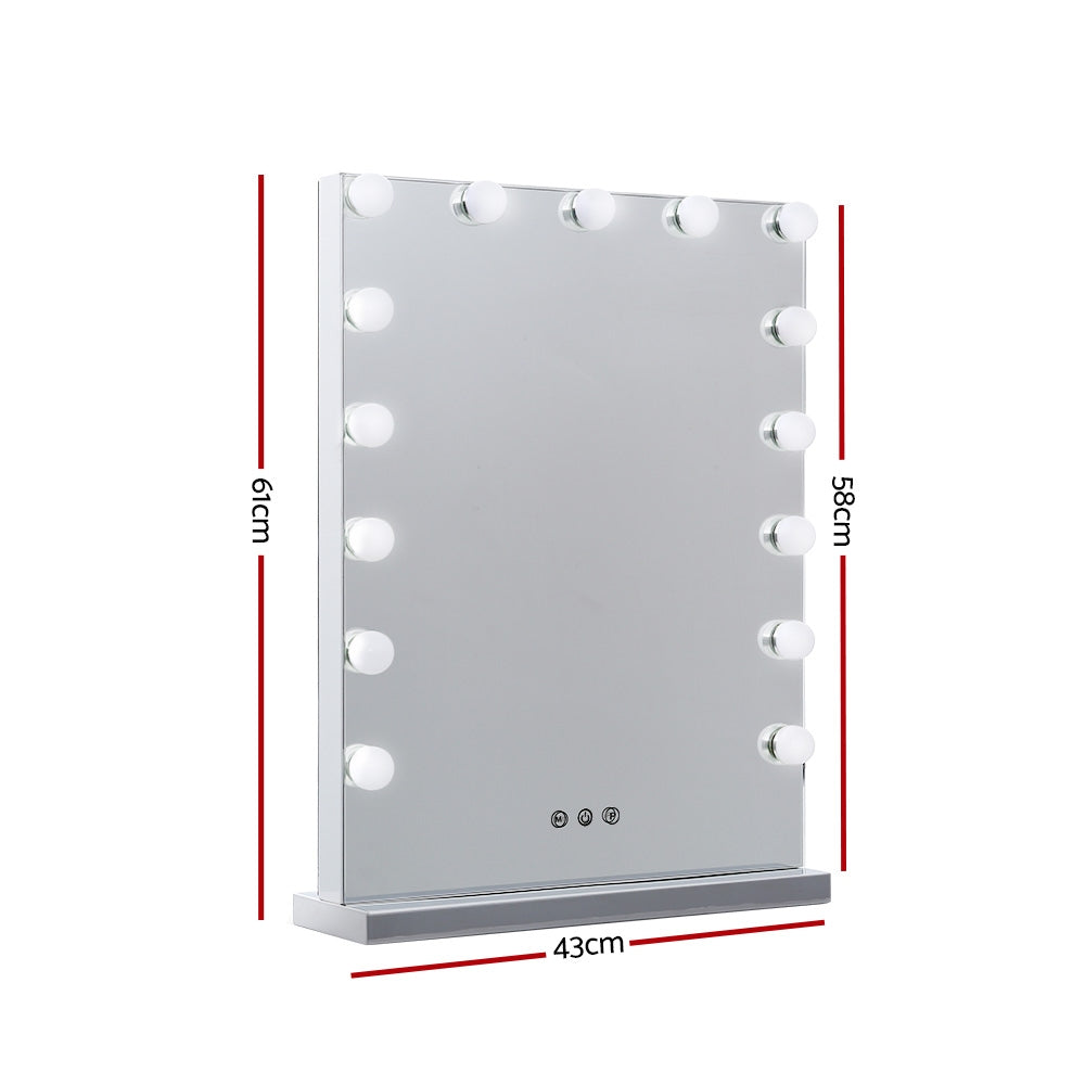 Embellir Hollywood Makeup Mirror With Light 15 LED Bulbs Lighted Frameless freeshipping - Awezingly