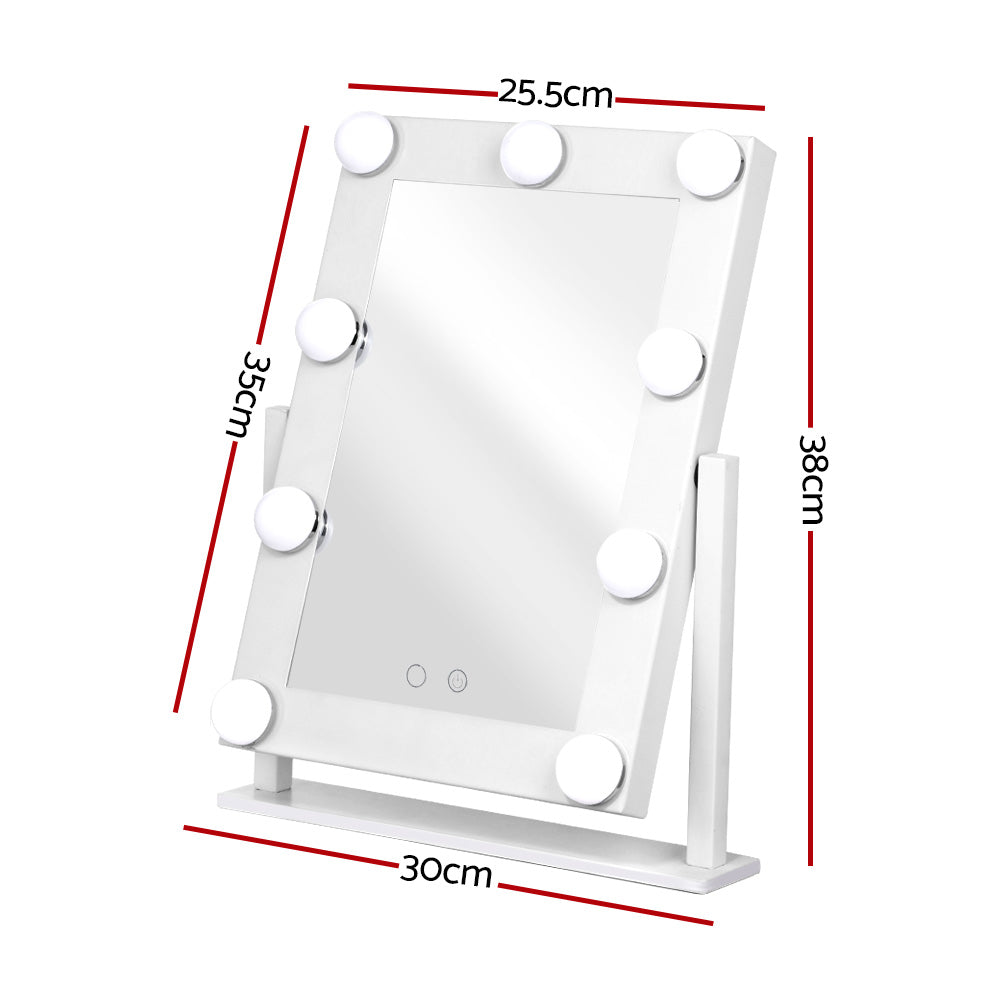 Embellir LED Standing Makeup Mirror - White freeshipping - Awezingly