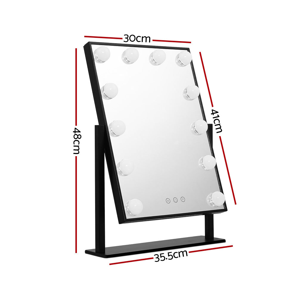 Embellir LED Standing Makeup Mirror - Black freeshipping - Awezingly