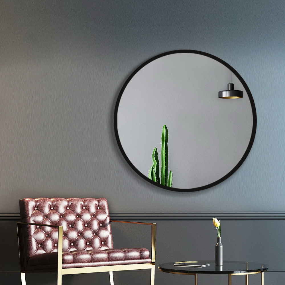 Embellir Round Wall Mirror 50cm Makeup Bathroom Mirror Frameless freeshipping - Awezingly