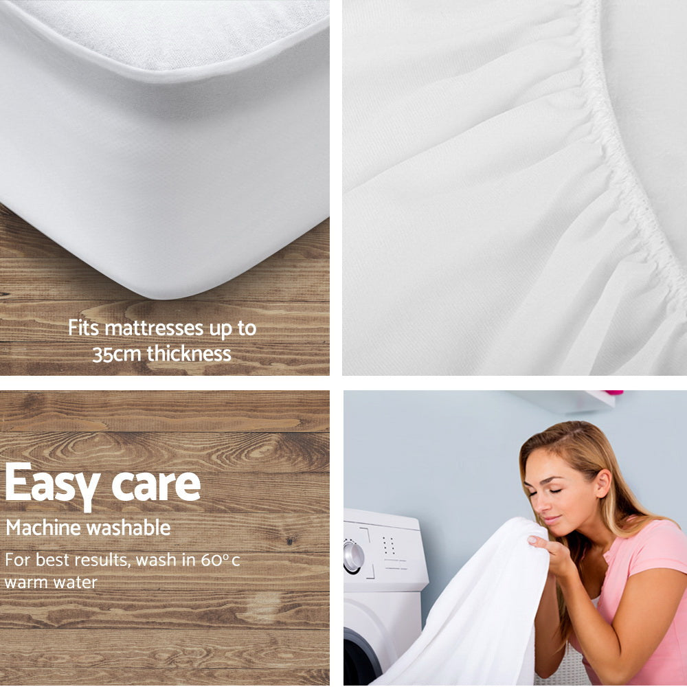 Giselle Bedding King Single Size Waterproof Bamboo Mattress Protector freeshipping - Awezingly