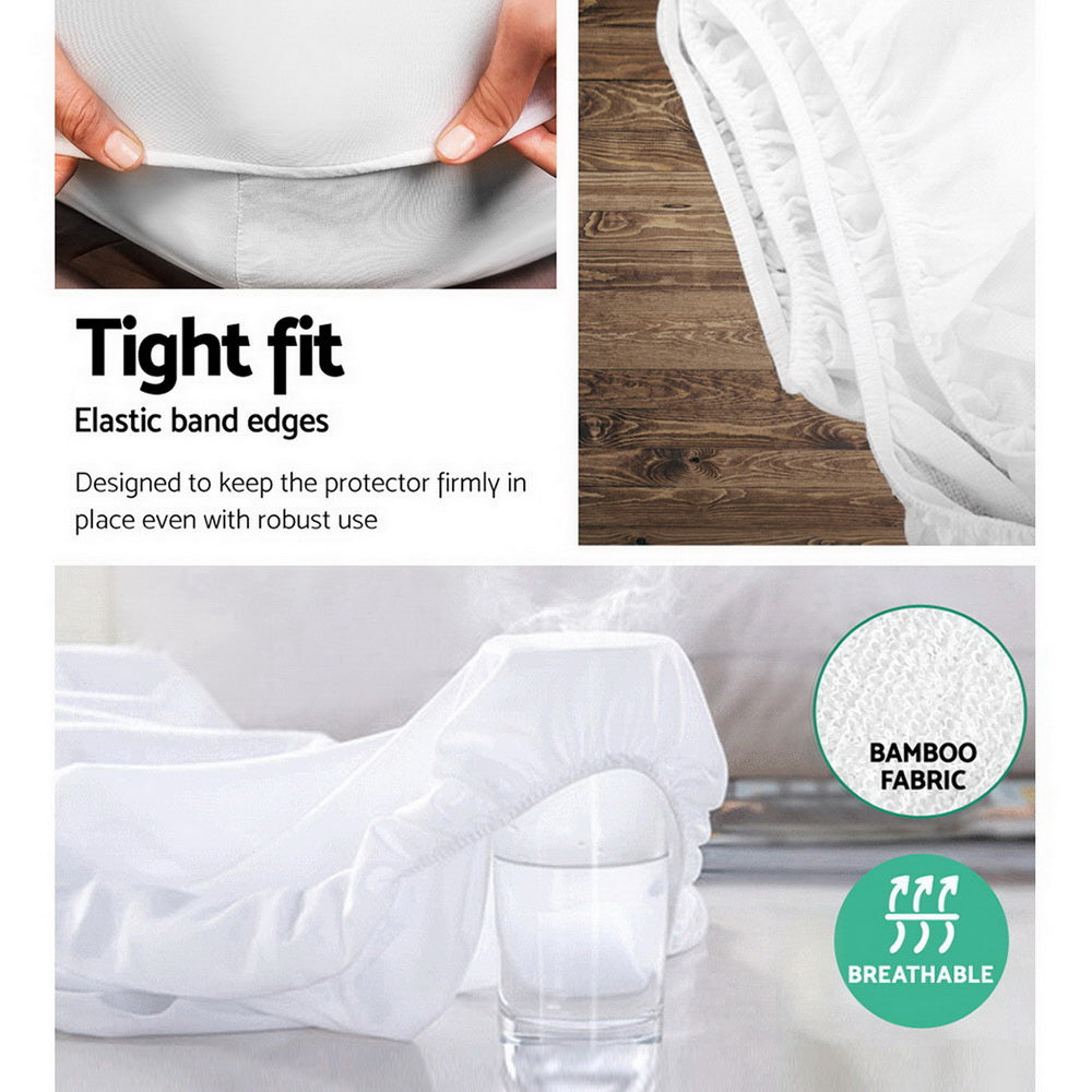 Giselle Bedding King Single Size Waterproof Bamboo Mattress Protector freeshipping - Awezingly