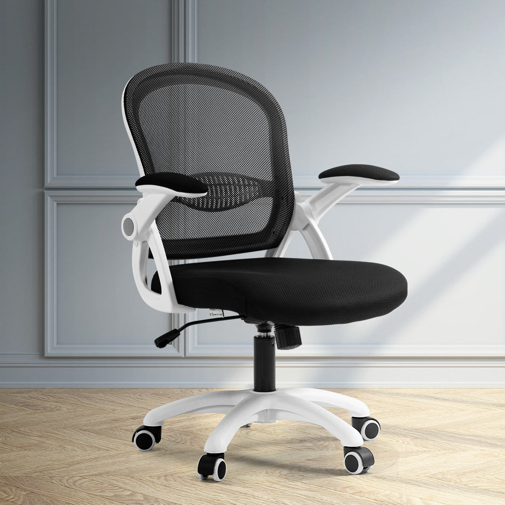 Artiss Office Chair Mesh Computer Desk Chairs Work Study Gaming Mid Back Black Artiss