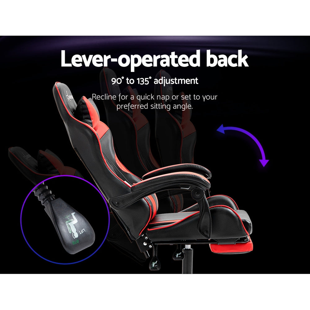 Artiss Office Chair Gaming Computer Executive Chairs Racing Seat Recliner Red Artiss