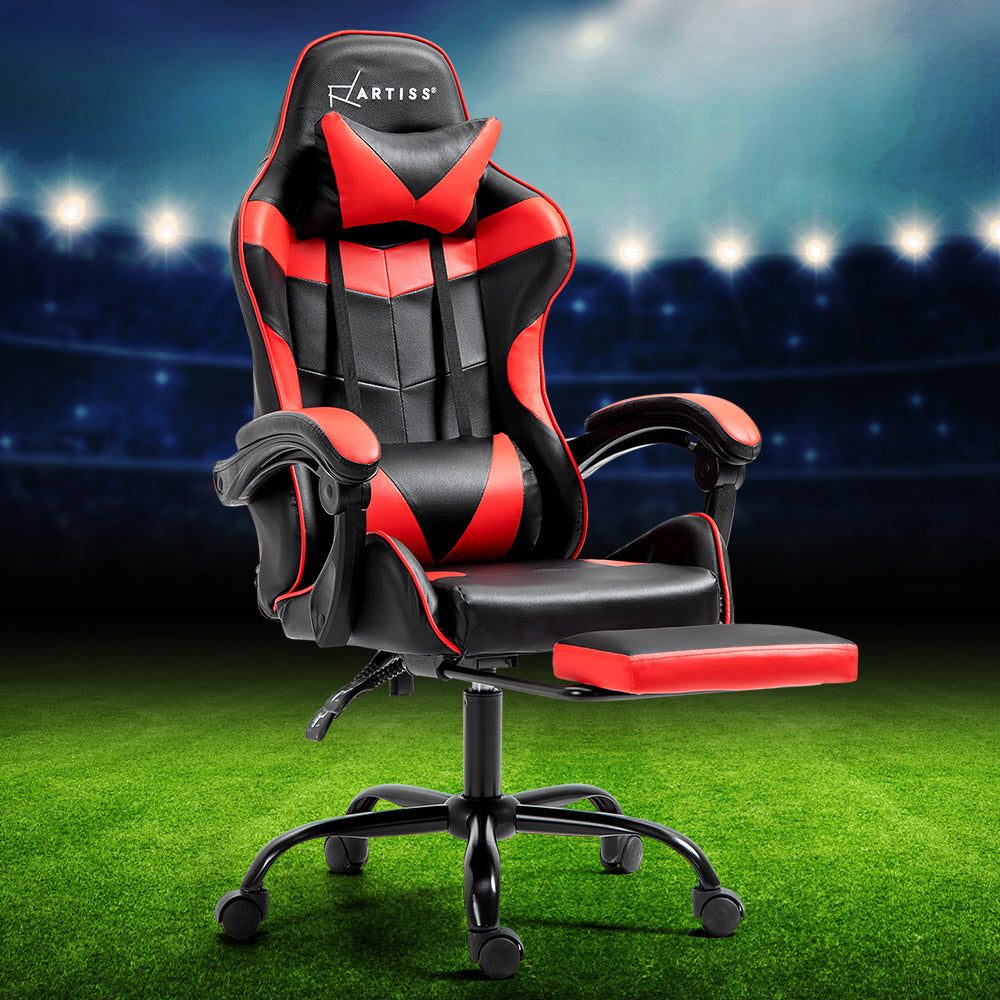 Artiss Office Chair Gaming Computer Executive Chairs Racing Seat Recliner Red Artiss