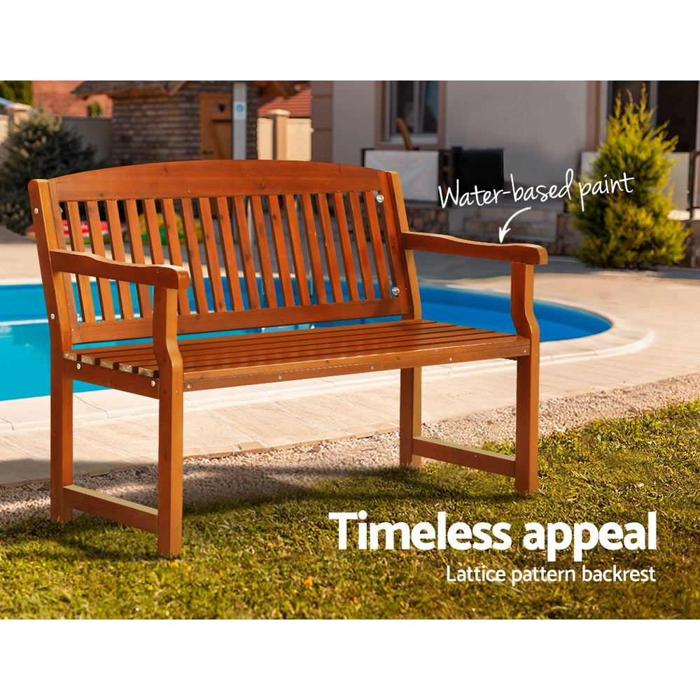 Gardeon Outdoor Garden Bench Seat Wooden Chair Patio Furniture Timber Lounge Gardeon