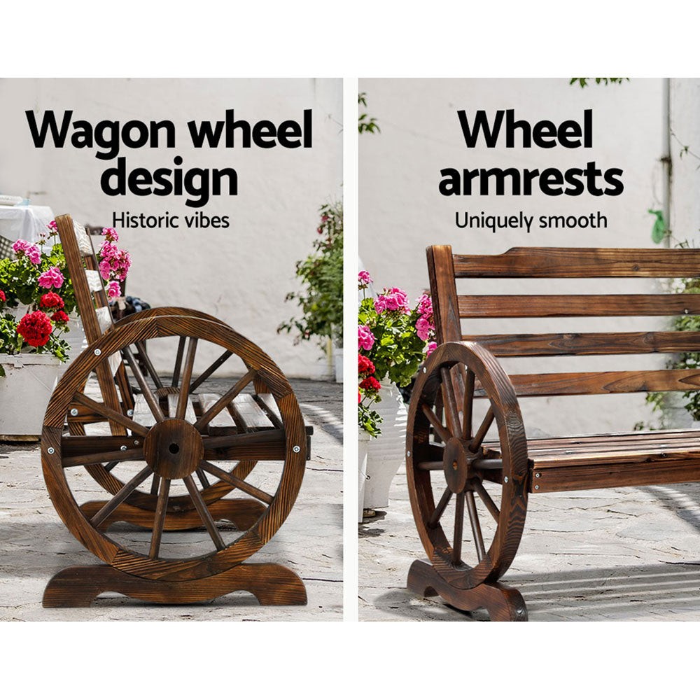 Gardeon Wooden Garden Bench Seat Outdoor Furniture Wagon Chair Patio Lounge Gardeon