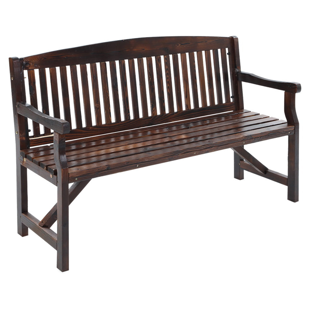 Gardeon Wooden Garden Bench Chair Natural Outdoor Furniture Décor Patio Deck 3 Seater freeshipping - Awezingly