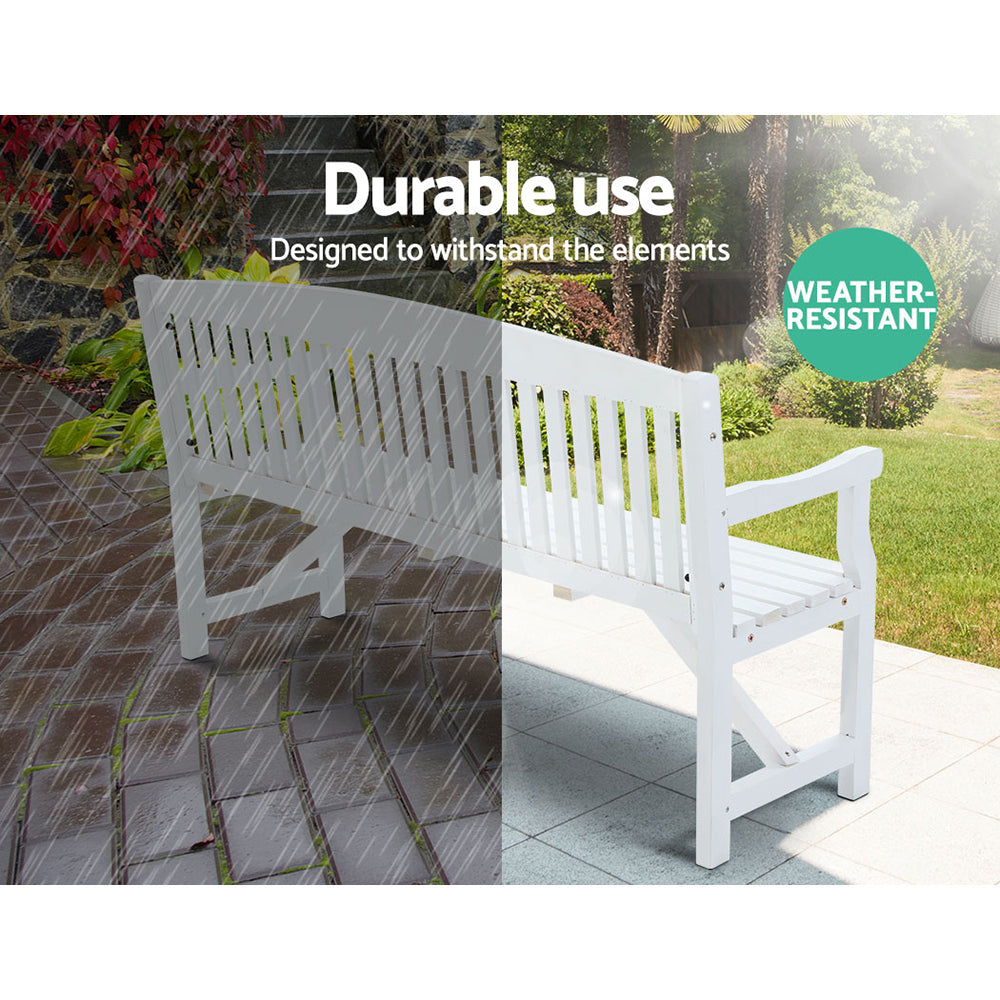 Gardeon Wooden Garden Bench Chair Natural Outdoor Furniture Décor Patio Deck 3 Seater freeshipping - Awezingly