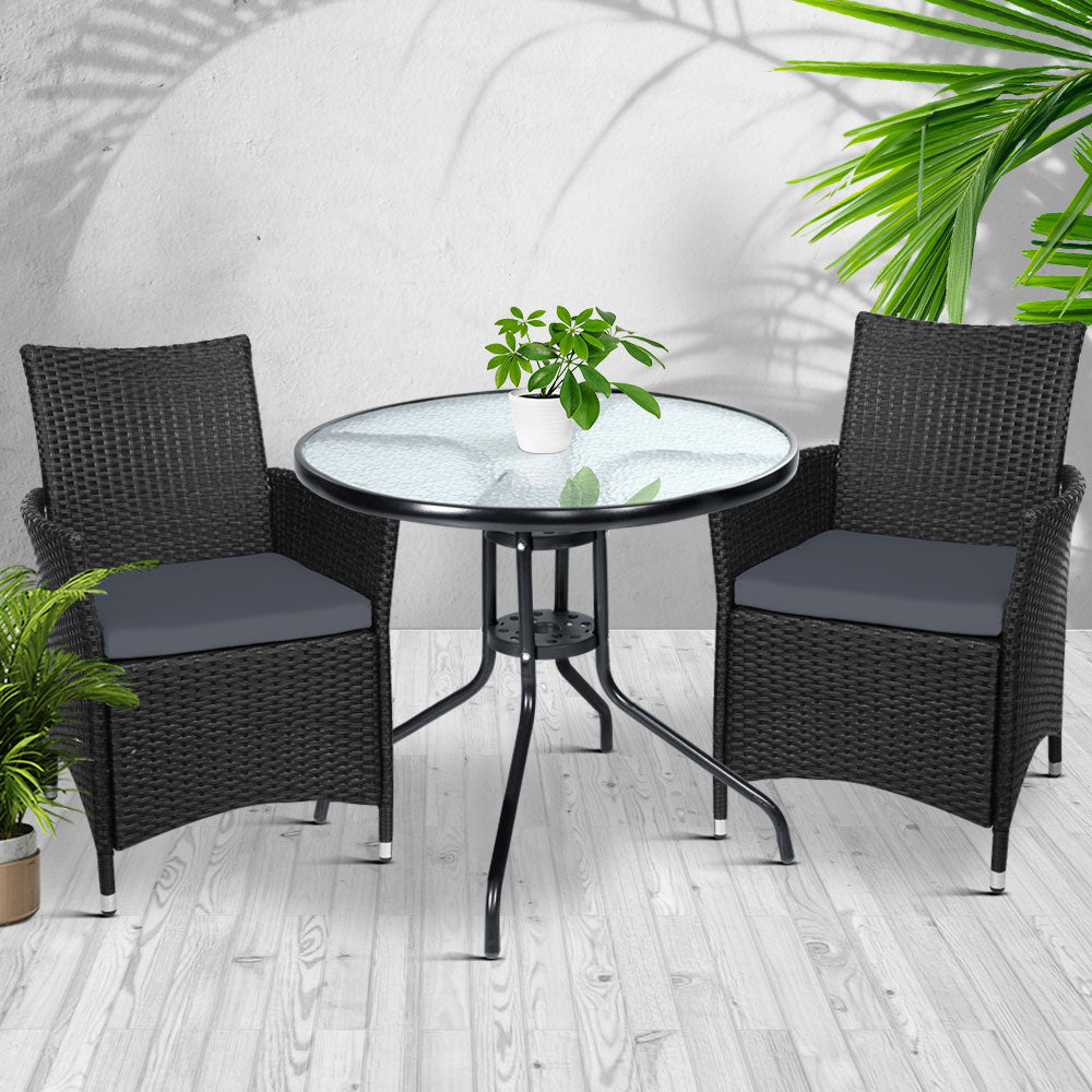 Gardeon Outdoor Furniture Dining Chair Table Bistro Set freeshipping - Awezingly