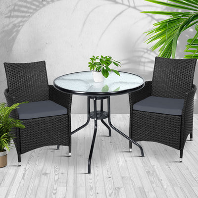 Gardeon Outdoor Furniture Dining Chair Table Bistro Set