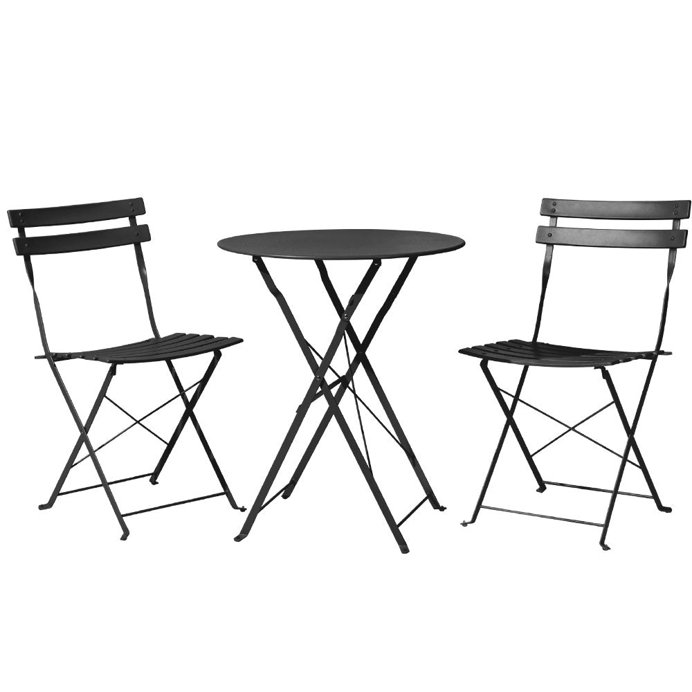 Gardeon Outdoor Setting Table and Chairs Folding Patio Furniture Bistro Set Gardeon