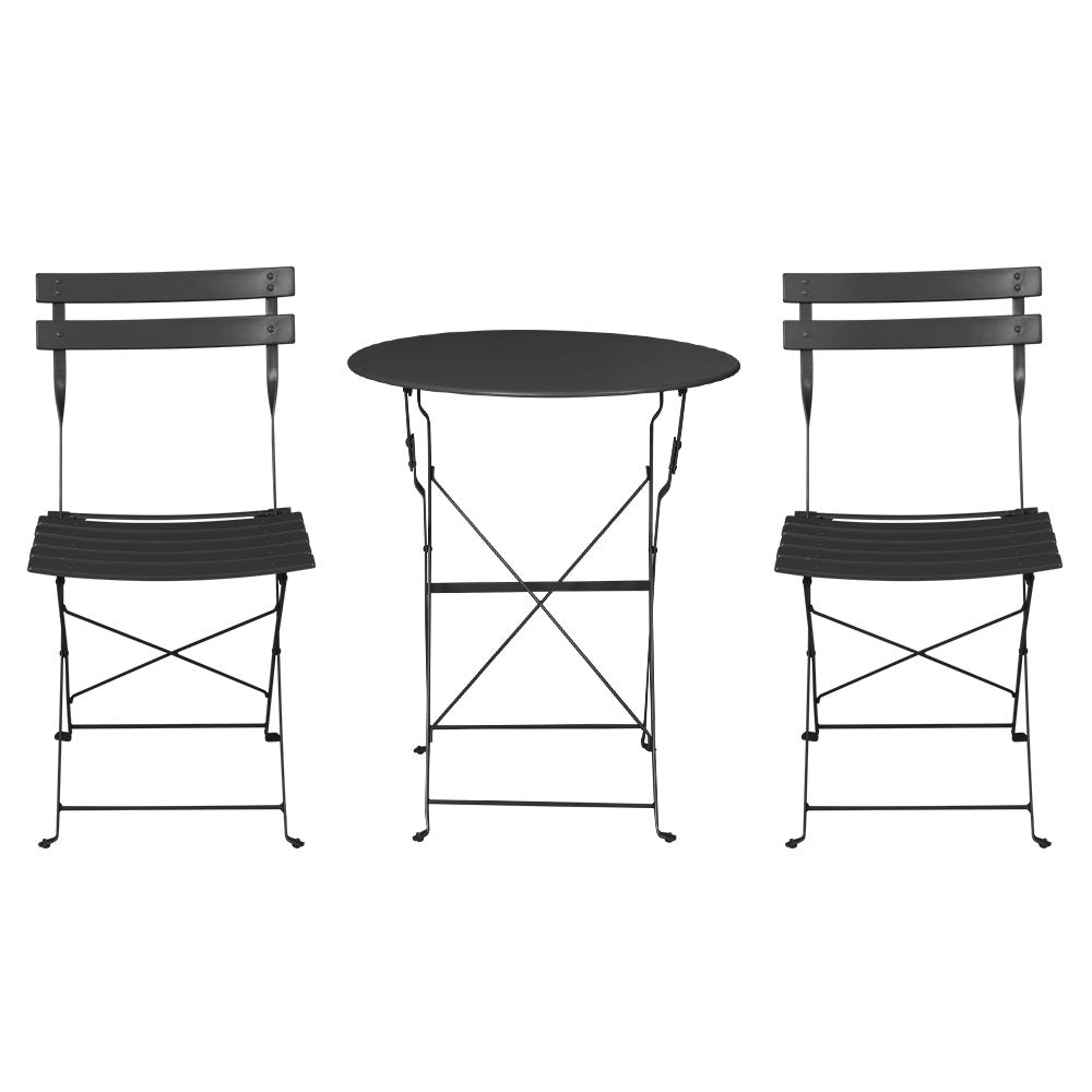 Gardeon Outdoor Setting Table and Chairs Folding Patio Furniture Bistro Set Gardeon