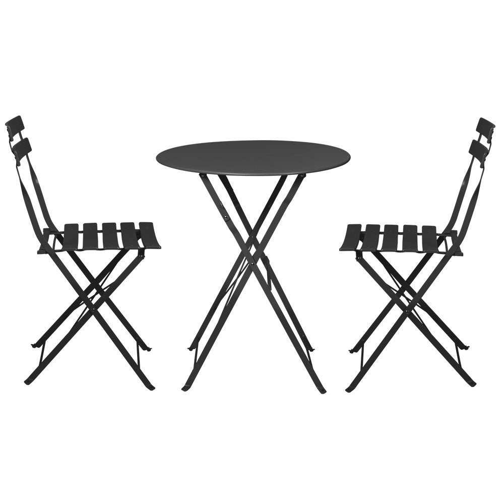 Gardeon Outdoor Setting Table and Chairs Folding Patio Furniture Bistro Set Gardeon