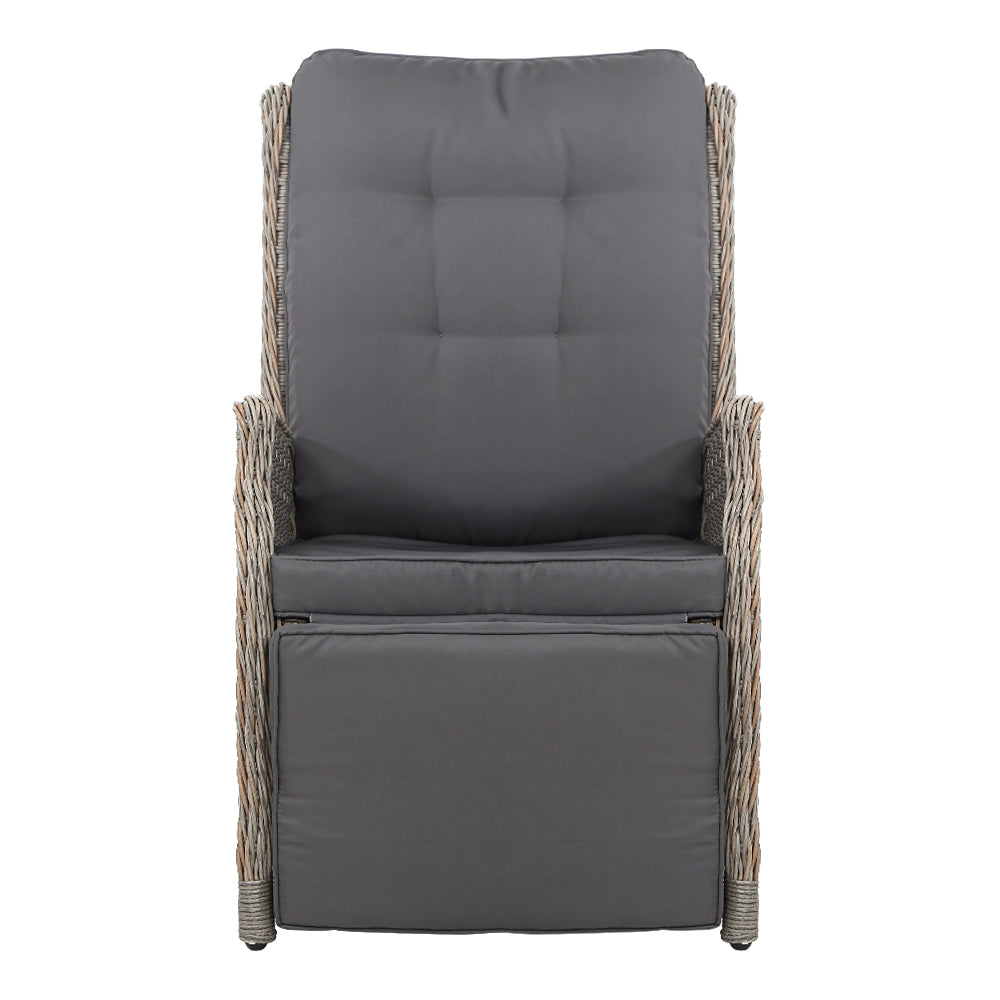 Gardeon Sun lounge Setting Recliner Chair Outdoor Furniture Patio Wicker Sofa freeshipping - Awezingly