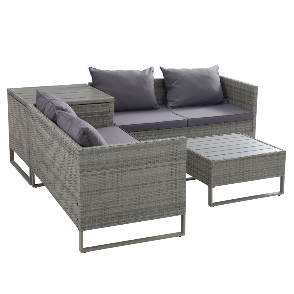 Gardeon Outdoor Sofa Furniture Garden Couch Lounge Set Patio Wicker Table Chairs Gardeon