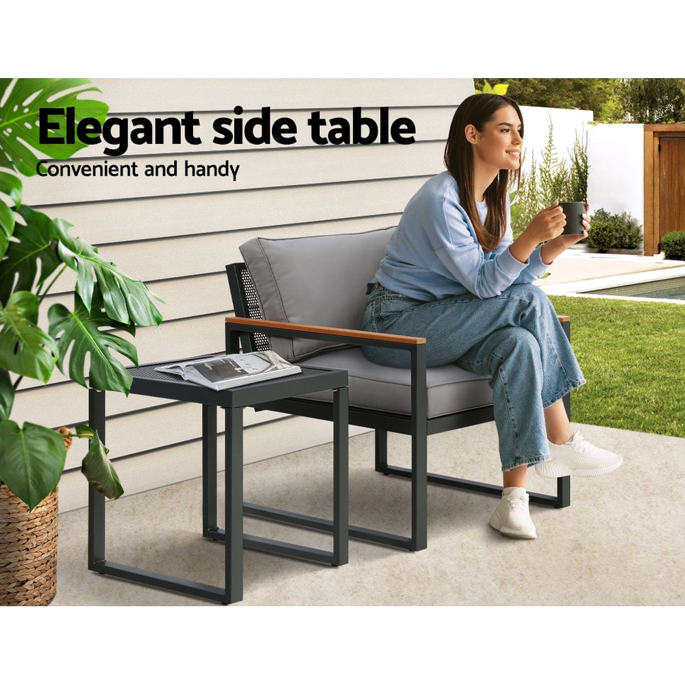 Gardeon Outdoor Sofa Set 3-Seater Corner Modular Lounge Setting Steel Gardeon