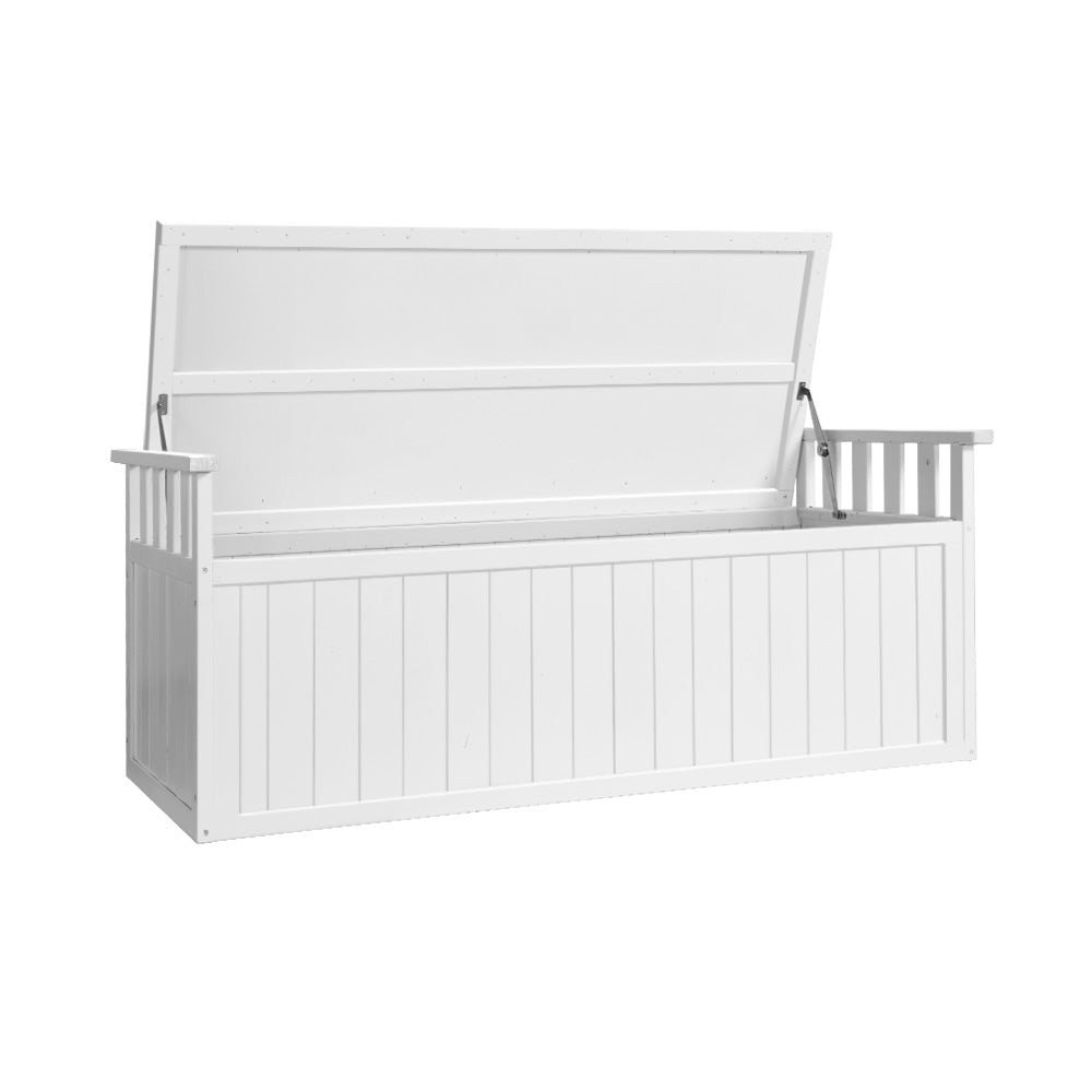 Gardeon Outdoor Storage Box Wooden Garden Bench 129cm Chest Tool Toy Sheds XL Gardeon