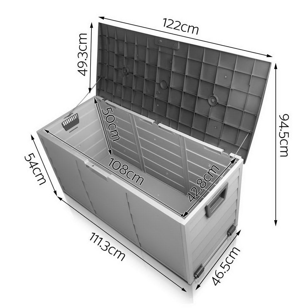 Gardeon 290L Outdoor Storage Box - Black freeshipping - Awezingly