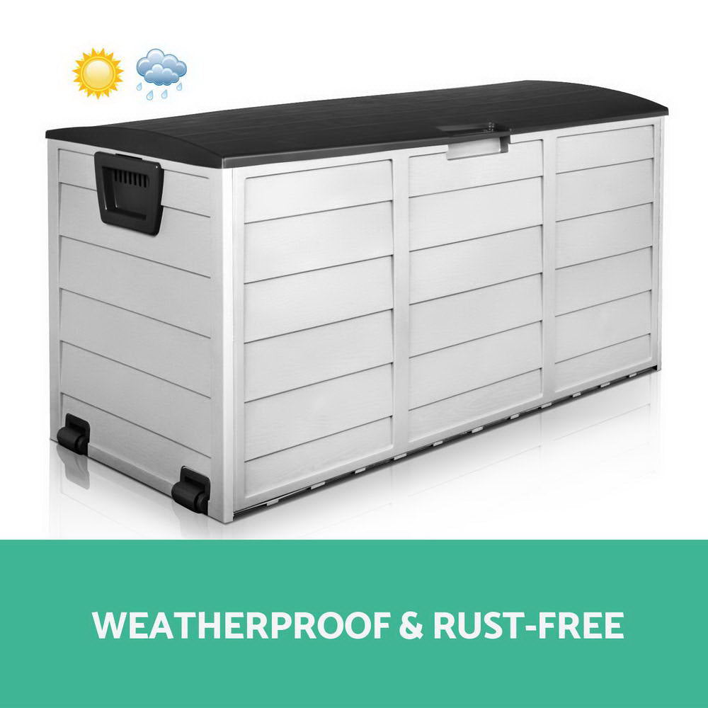 Gardeon 290L Outdoor Storage Box - Black freeshipping - Awezingly