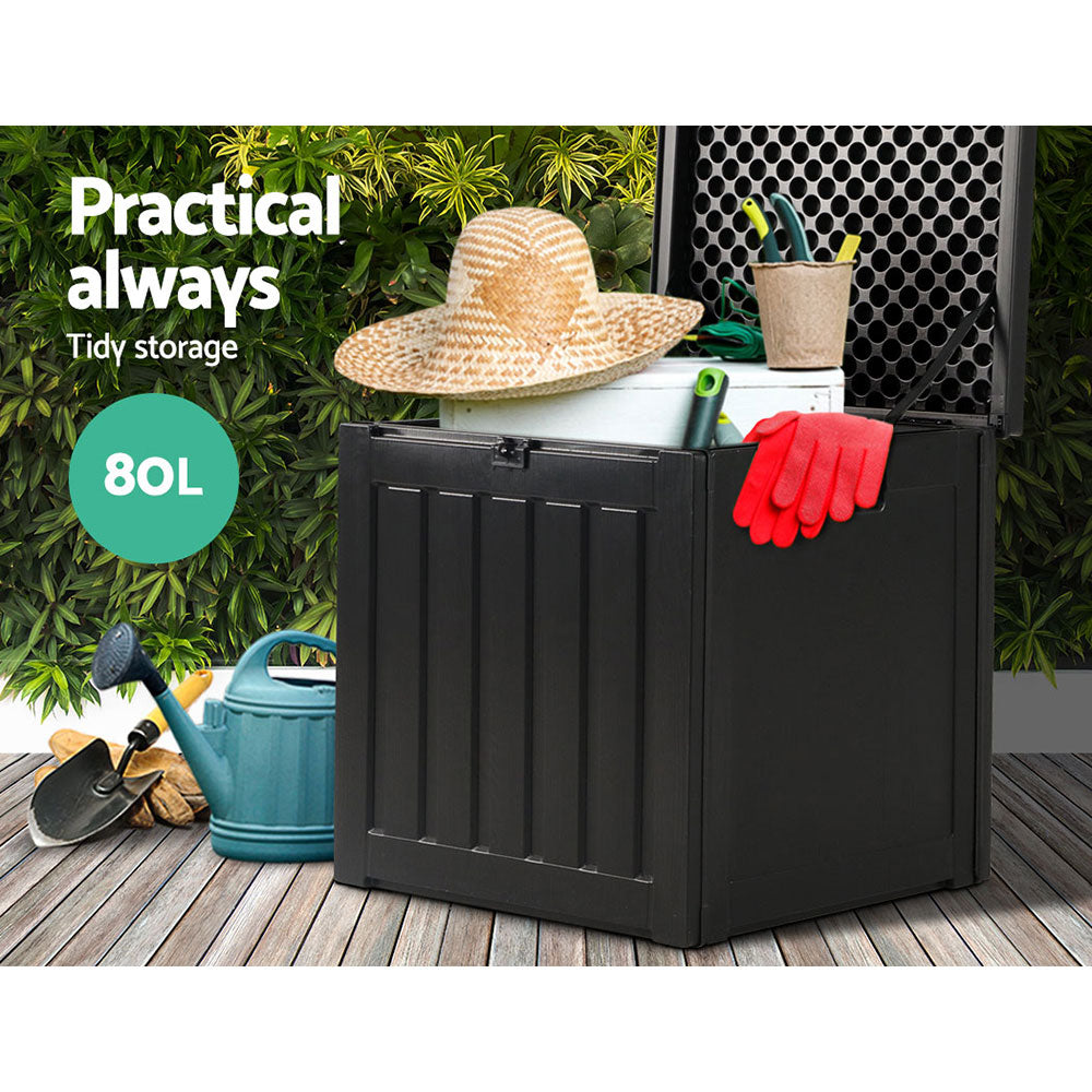 Gardeon 80L Outdoor Storage Box Waterproof Container Indoor Garden Toy Tool Shed freeshipping - Awezingly