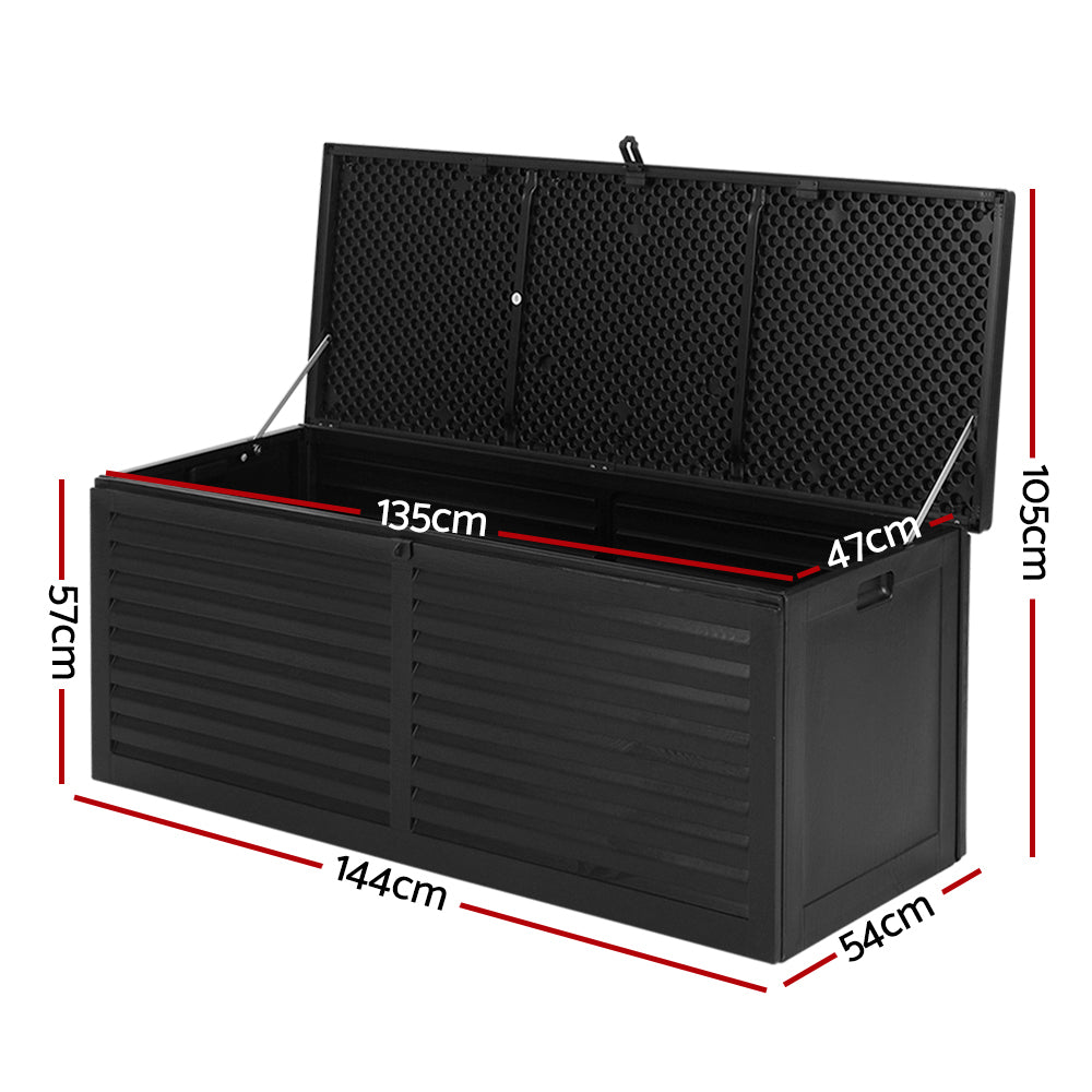 Gardeon Outdoor Storage Box 390L Container Lockable Toy Tools Shed Deck Garden freeshipping - Awezingly