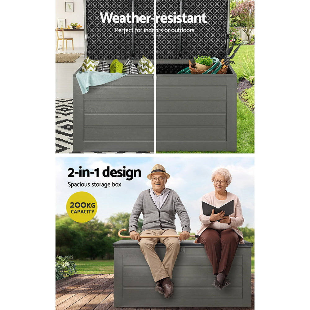 Gardeon Outdoor Storage Box 680L Container Indoor Garden Bench Tool Sheds Chest Gardeon