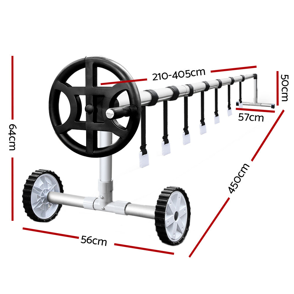Aquabuddy Solar Swimming Pool Cover Roller Wheel Blanket Adjustable 10X4M Aquabuddy