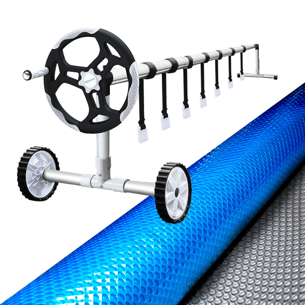 Aquabuddy 8.5x4.2m Swimming Pool Cover Roller Solar Blanket Bubble Heater Covers Aquabuddy