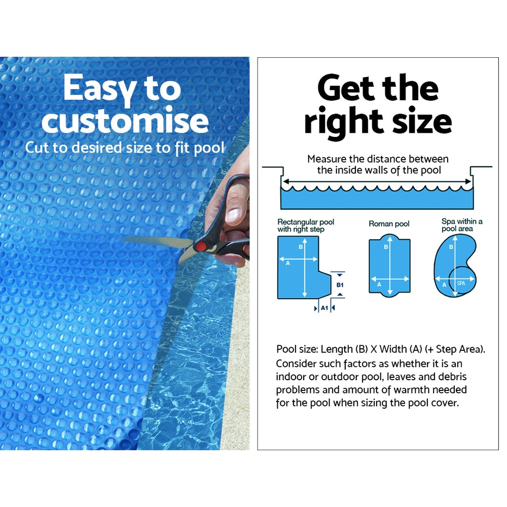 Aquabuddy Pool Cover Roller Solar Blanket Bubble Heater Covers Swimming 8.5x4.2m Aquabuddy