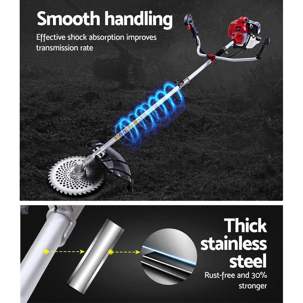 Giantz 62CC Pole Chainsaw Petrol 7 In 1 Brush Cutter Whipper Snipper Multi Tools freeshipping - Awezingly