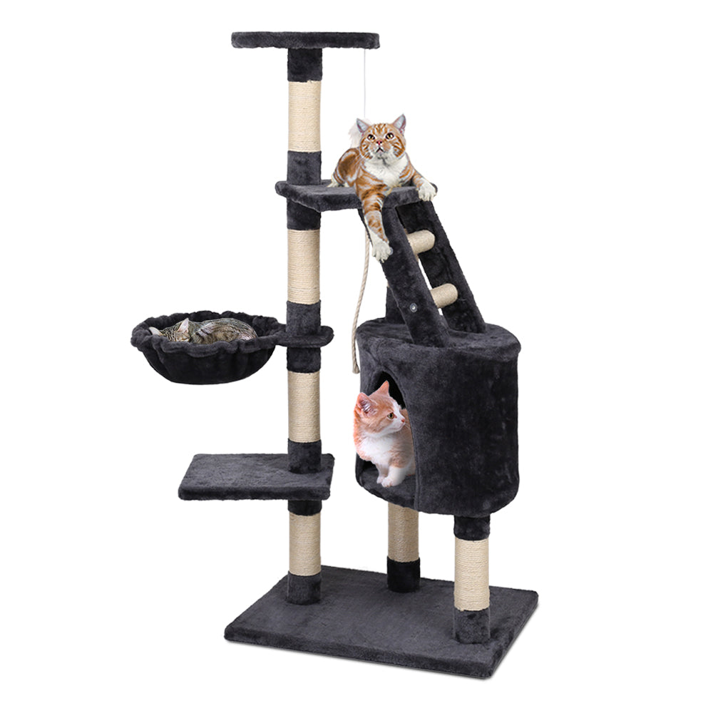 i.Pet Cat Tree 120cm Trees Scratching Post Scratcher Tower Condo House Furniture Wood Multi Level freeshipping - Awezingly